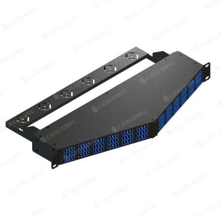 1U 144 Port Angled  MTP To LC Fiber Optic Panel For Data Center